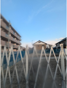 一宮市木曽川町 建築工事 現地全体の様子 ゲート設置 工事のない日の記録